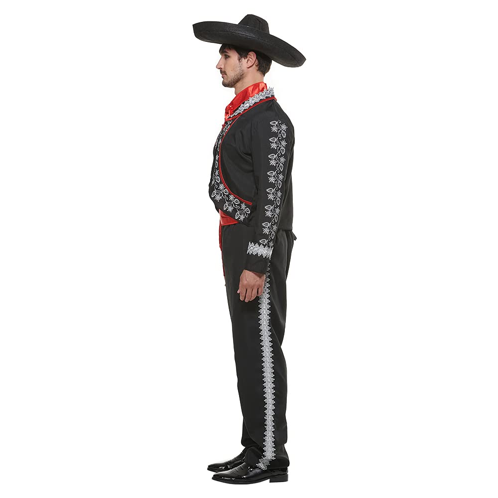 EraSpooky Men's Mariachi Costume Day of The Dead Costumes for Men Dia de los Muertos Size XL