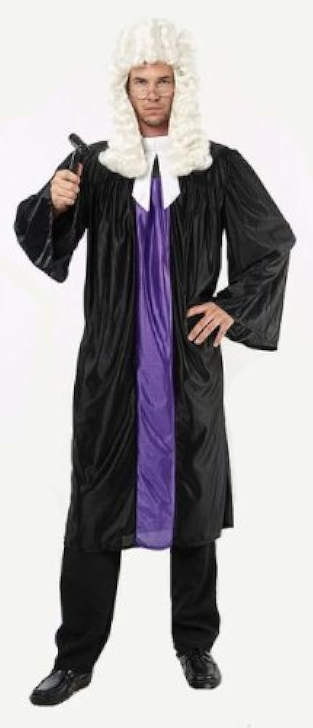 Judge Robe & Collar Fancy Dress Costume - One Size