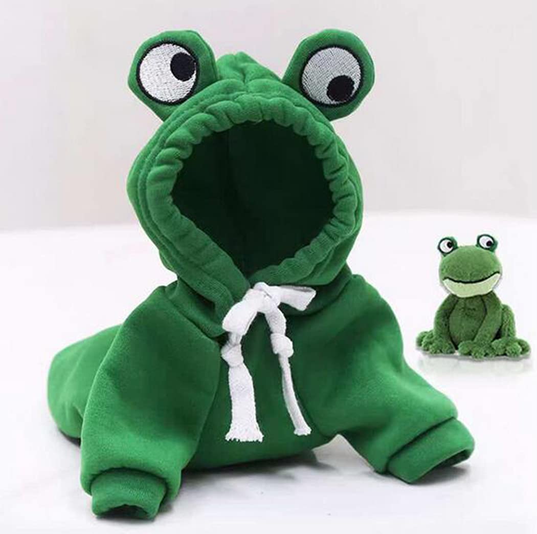 Frog Pet Costume Christmas Dog Fun Frog Shape Hoodie Fleece Dog