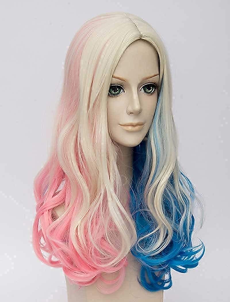 FVCENT 26 Inches Long Loose Curly Mixed Color Women's Cosplay Carnival Wig(Mixed silk)