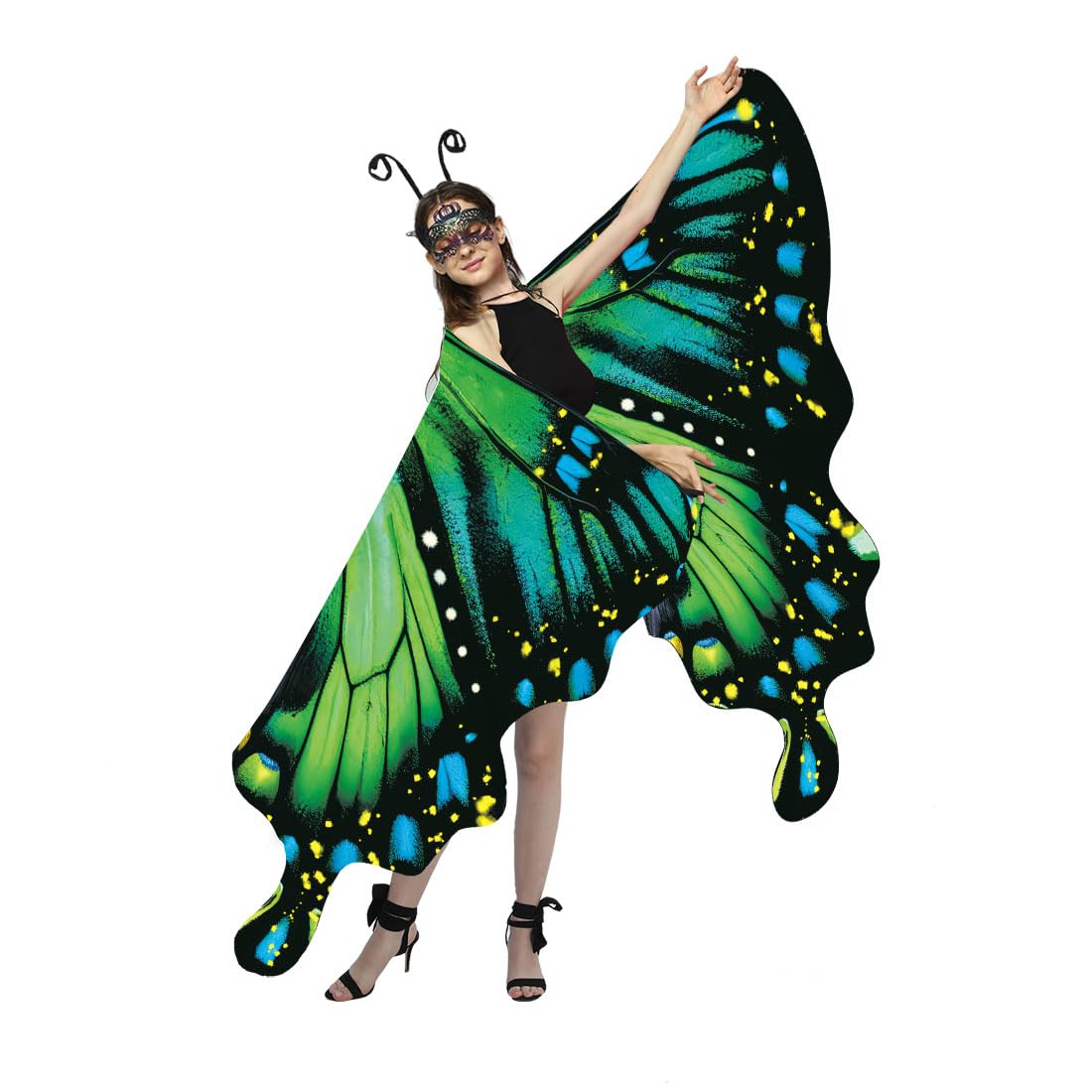 Double-Sided Printing Butterfly Costume for Women - Halloween