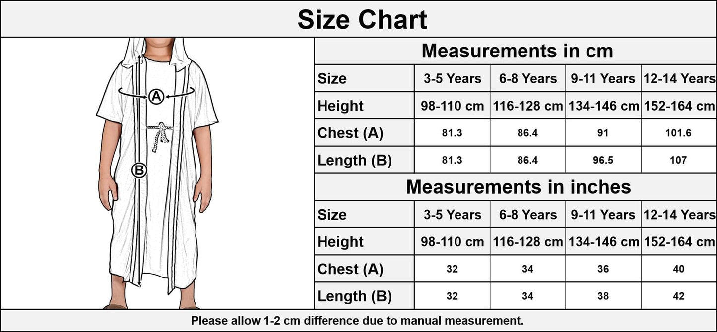 A2Z 4 Kids Boys Nativity Joseph Costume Xmas Outfit - Joseph Costume 12-14