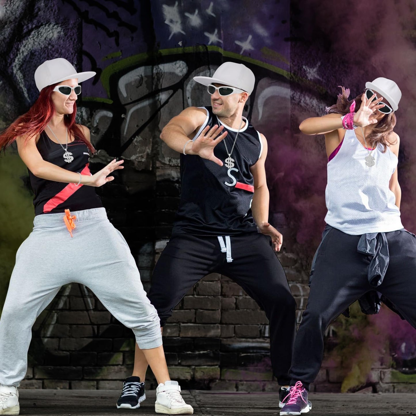 Hip Hop Costume Kit - 2000s Hip Hop Fancy Dress Silver Rapper Fancy (image 7)
