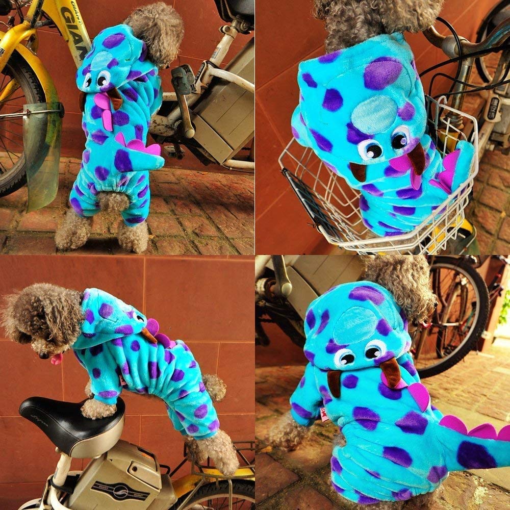 Soft Velvet Dog Clothes Winter Dog Hoodie Cute Pet Halloween