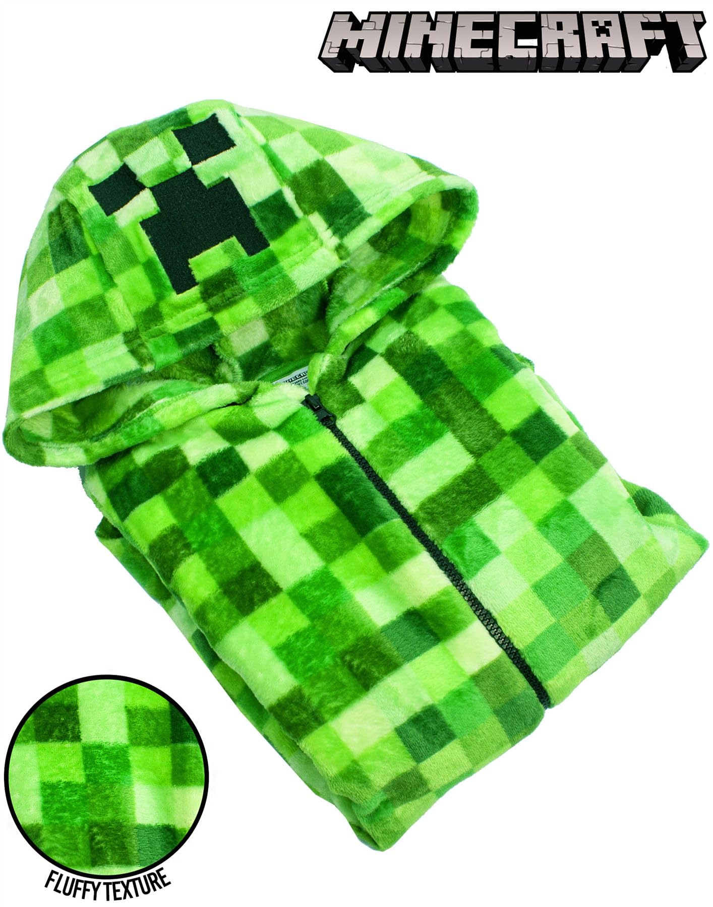Creeper Kids Green Onesie - Boys & Girls Pixel Print Hooded