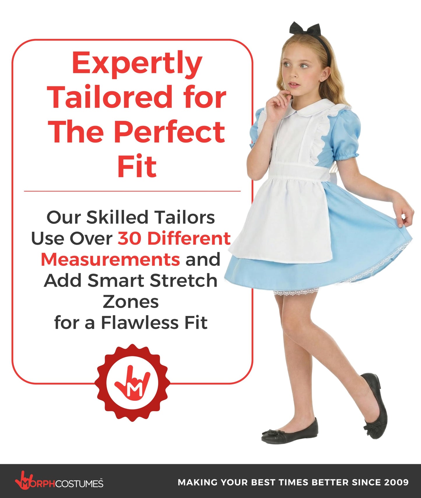 Fun Shack Alice in Wonderland Costume for Girls, Alice in Wonderland Costume Kids, World Book Day Costumes for Girls, X-Large