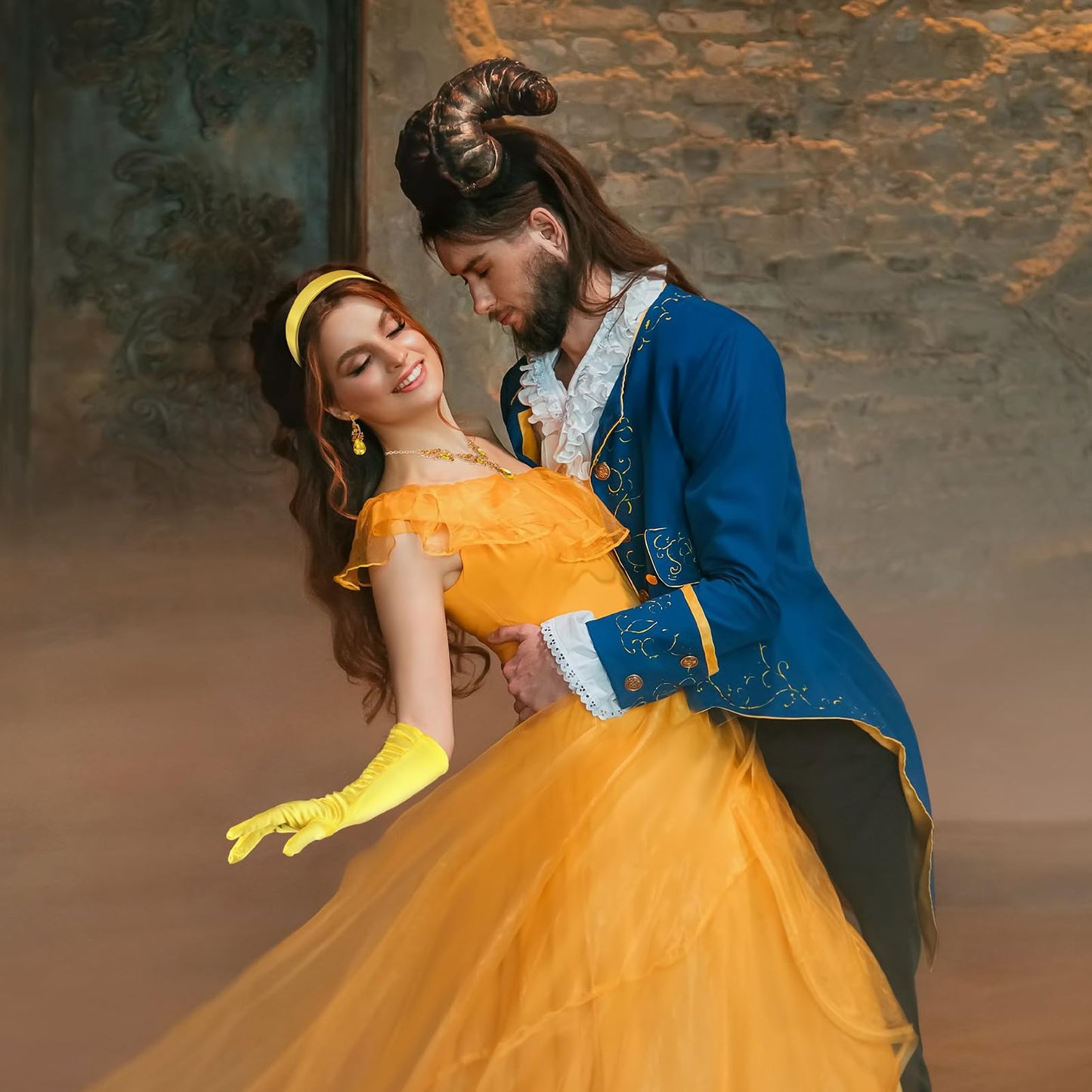 Princess Costumes for Women - Princess Tiara Headband Yellow Gloves (image 7)