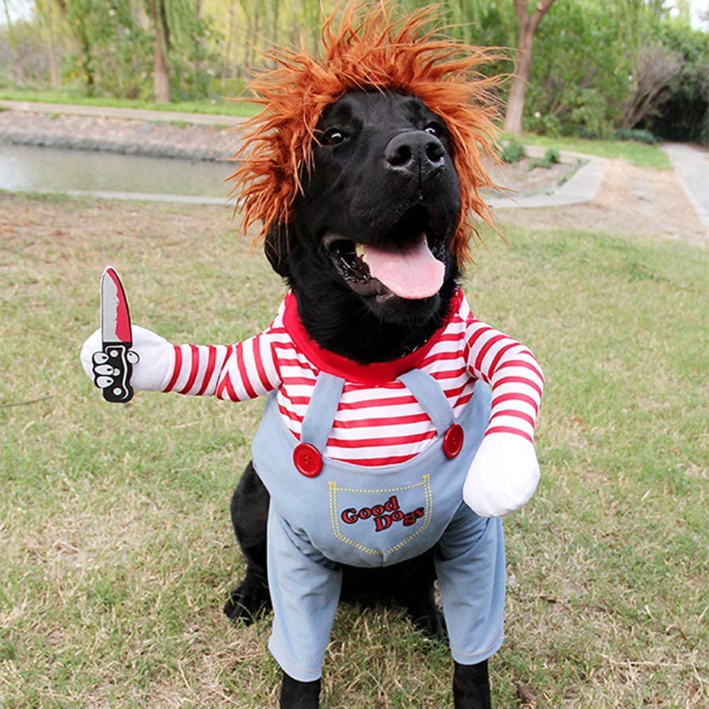 Awful Cat Cosplay Halloween Suit Clothes - Funny Deadly Doll Pet