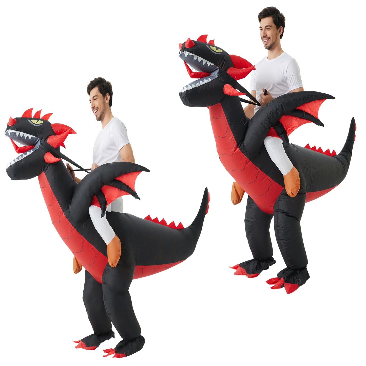 Funny Halloween Inflatable Dragon Costume Cosplay Blow Up Suit (image 9)
