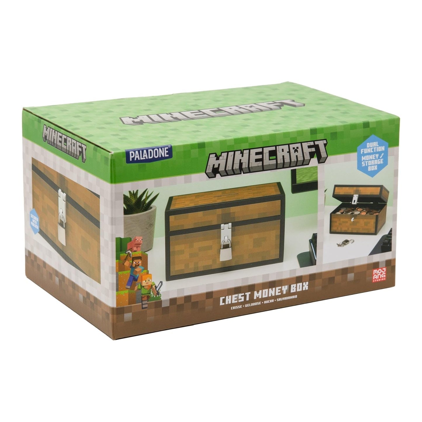 Minecraft Officially Licensed Chest Money Box - Gaming Room Decor (image 3)