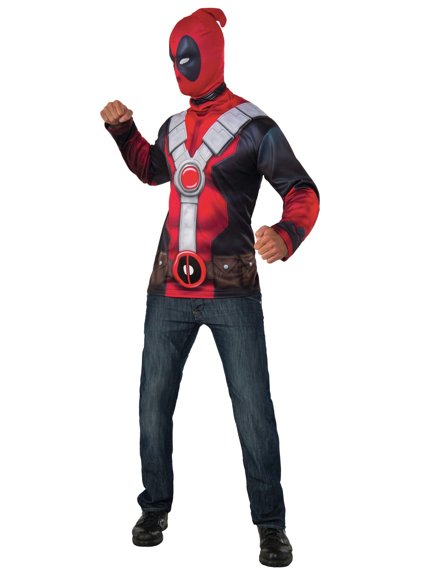 Generique - Deadpool T-shirt with Balaclava for Adults