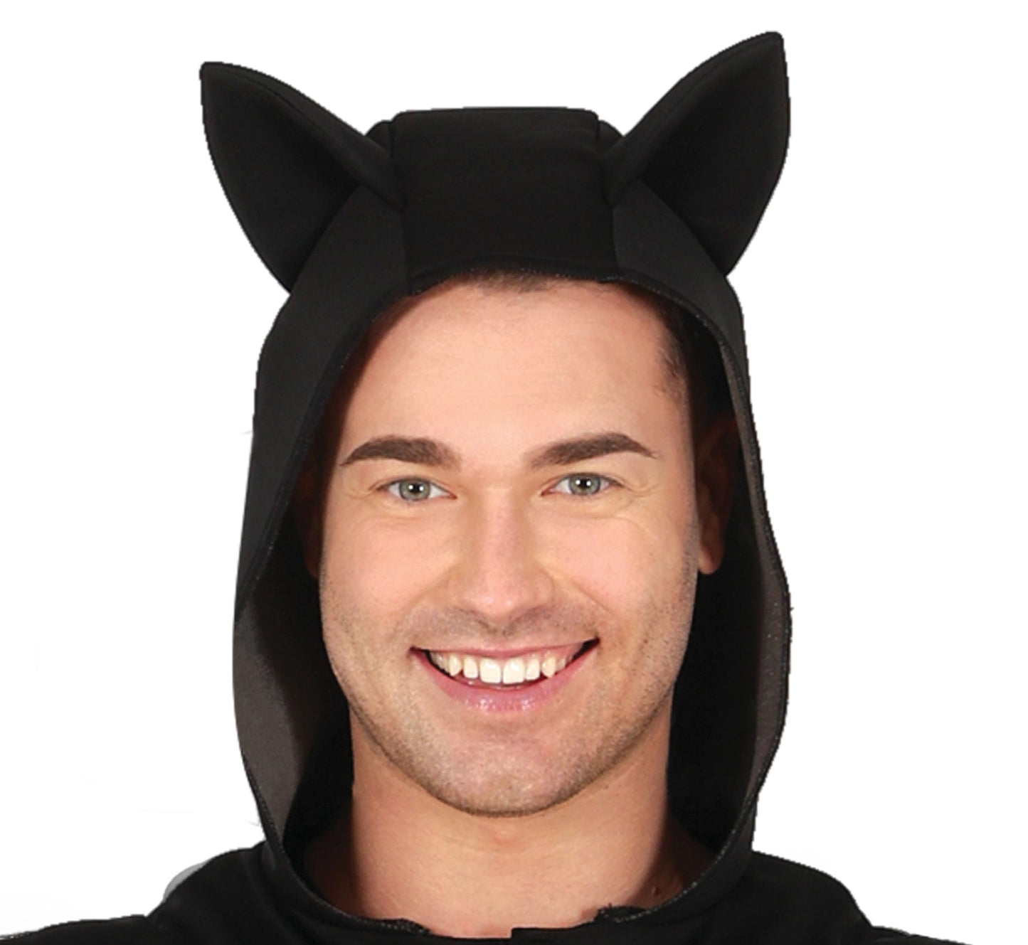 Bat Costume for Men - Black Bat Costume with Bat Ears - Hood