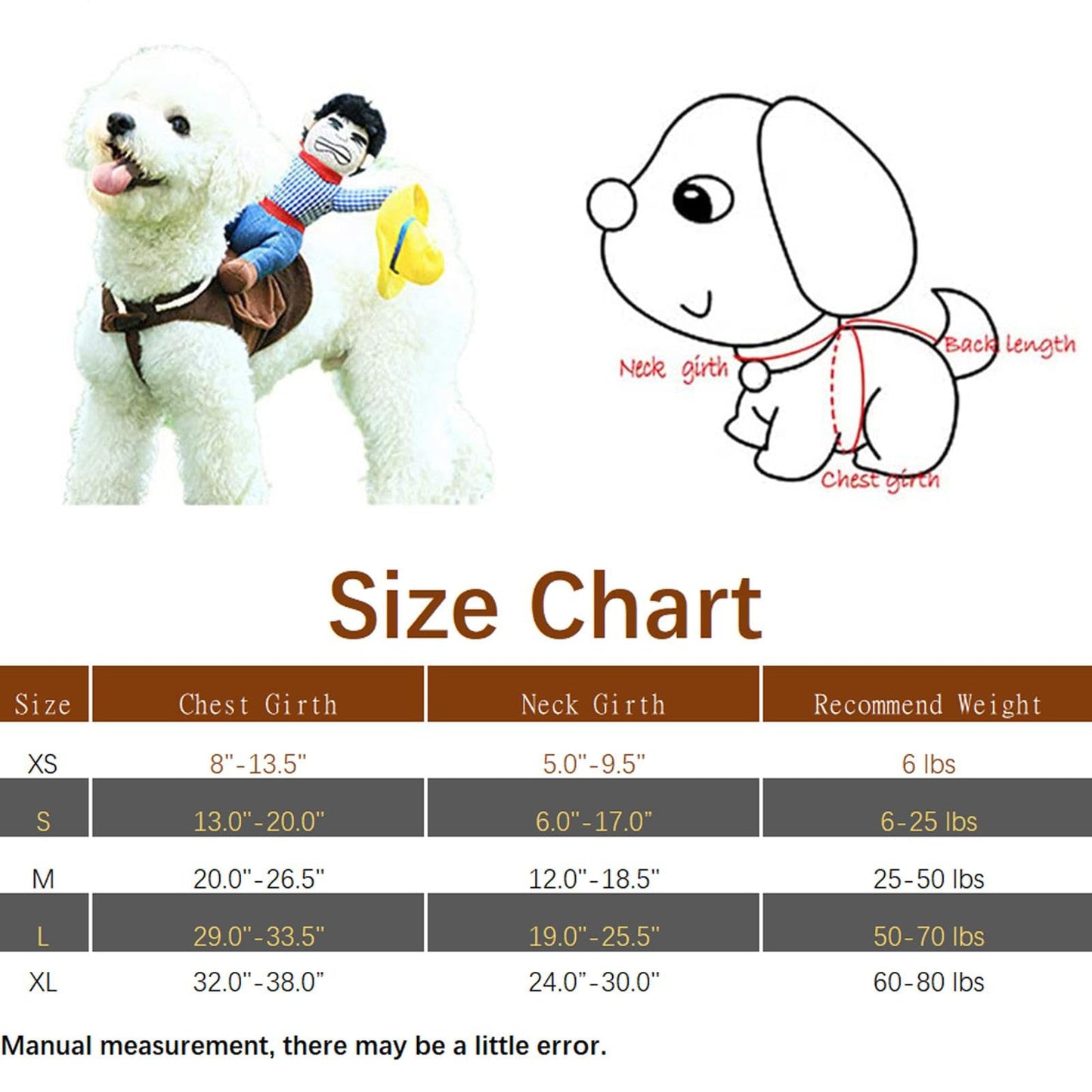 Dog Costumes Pet Costume Pet Halloween Suit Cowboy Rider Style Dogs