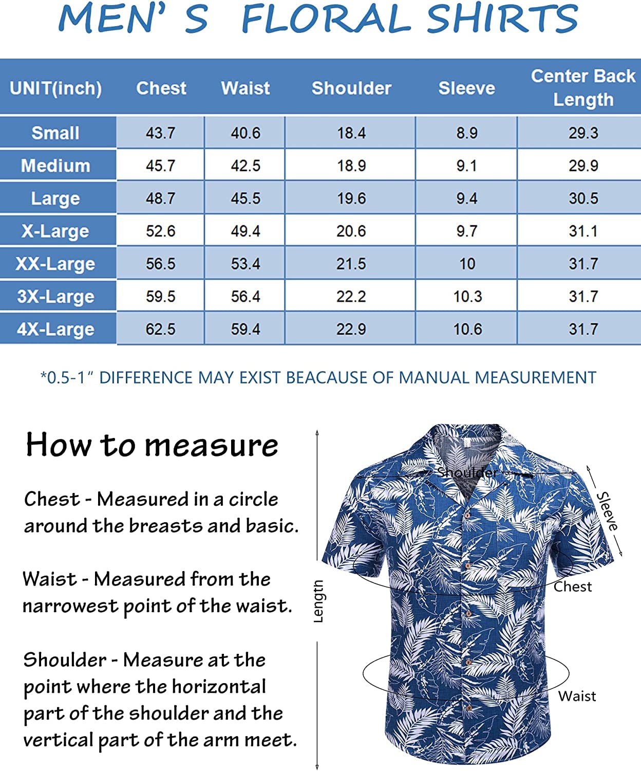 Hawaiian Shirt for Men Floral Beach Short Sleeve Shirt Mens Button