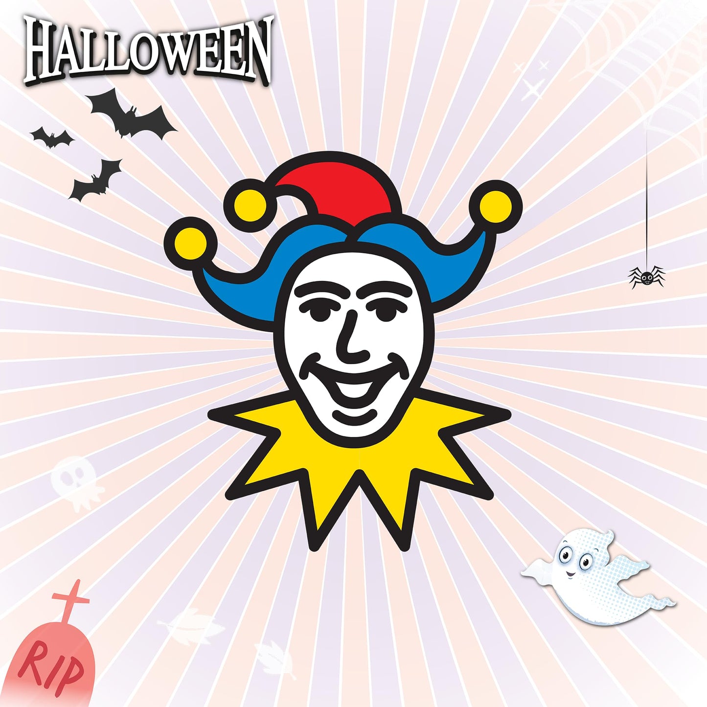 Scary Clown with Wig Halloween Fancy Dress Costume (image 7)