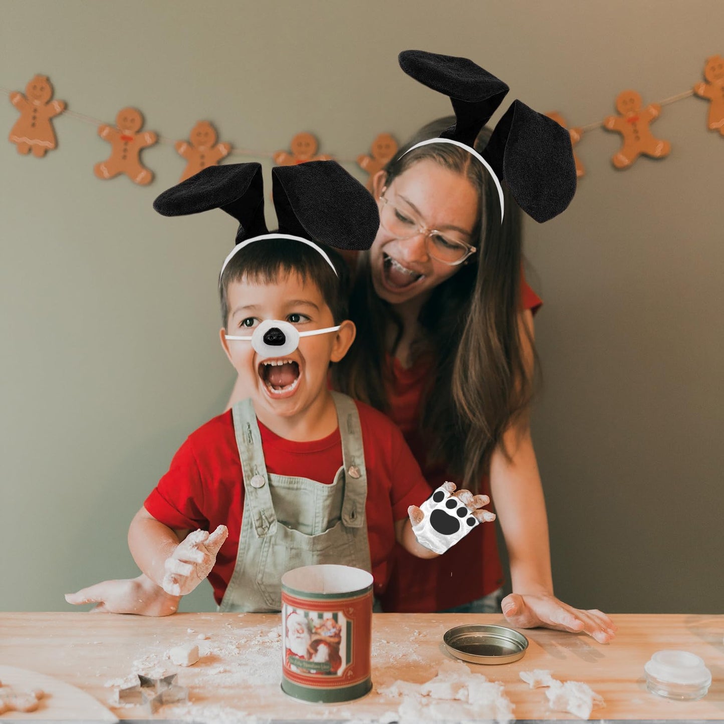 Black and White Puppy Dog Costume Set - Fancy Dress Dog Costume Set