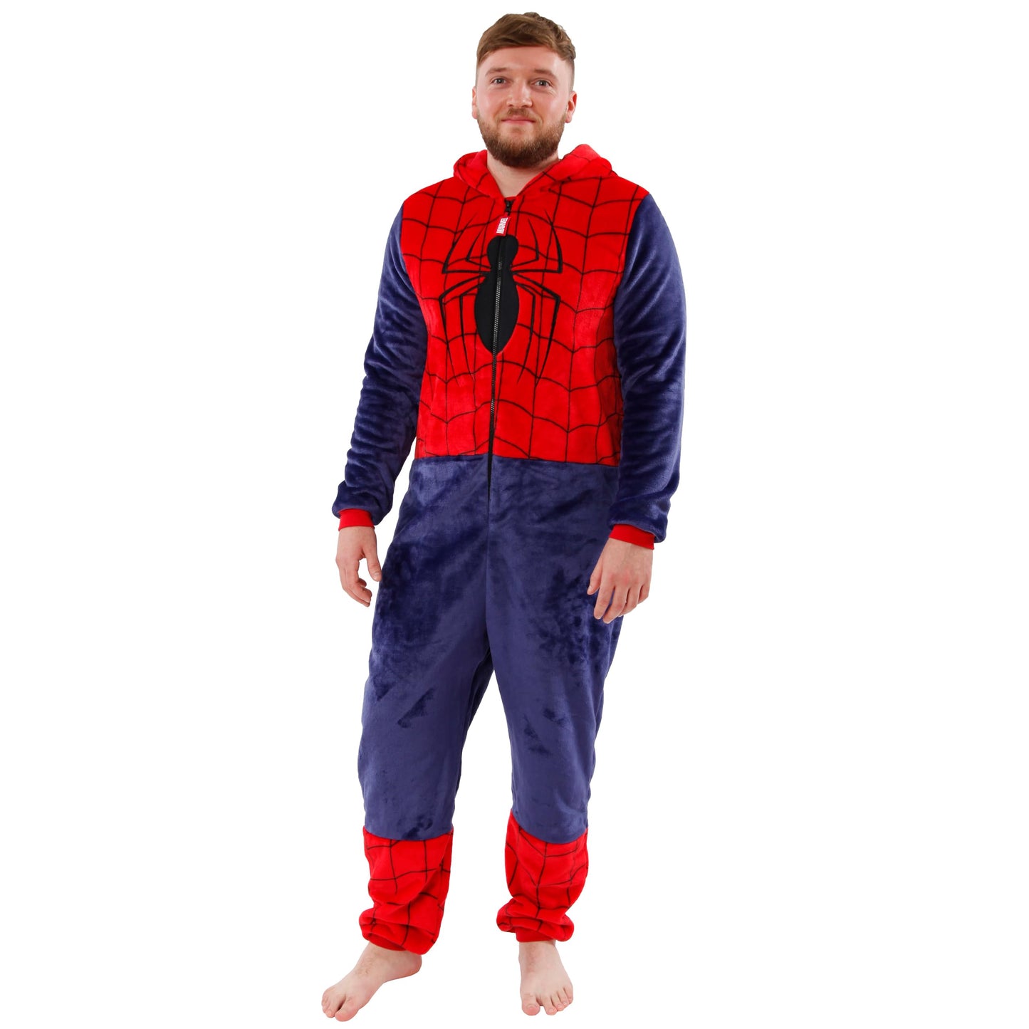 Marvel Onesies For Men | Mens Spiderman Onesie | Spiderman Costume Adult | Medium Multicolor