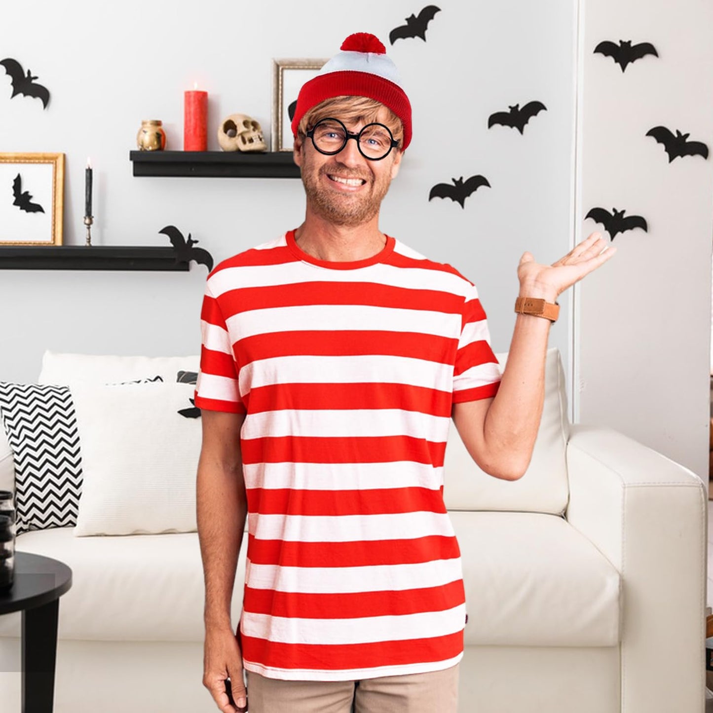 Wally Costume Cosplay Accessories Set with Red and White Striped (image 7)