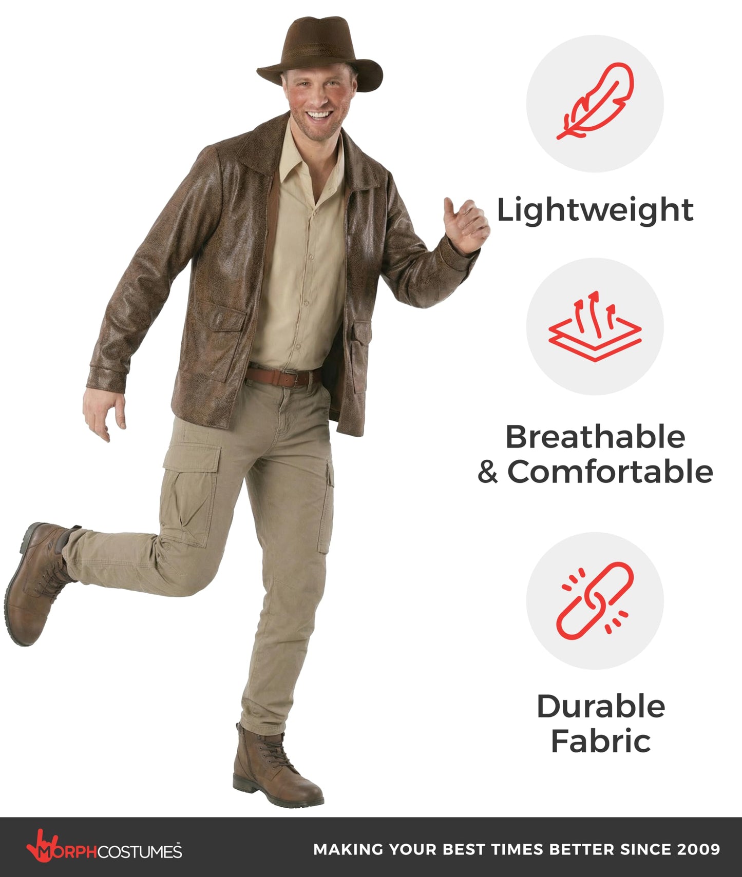 Archaeologist Costume Adult Halloween Outfit for Mens Action