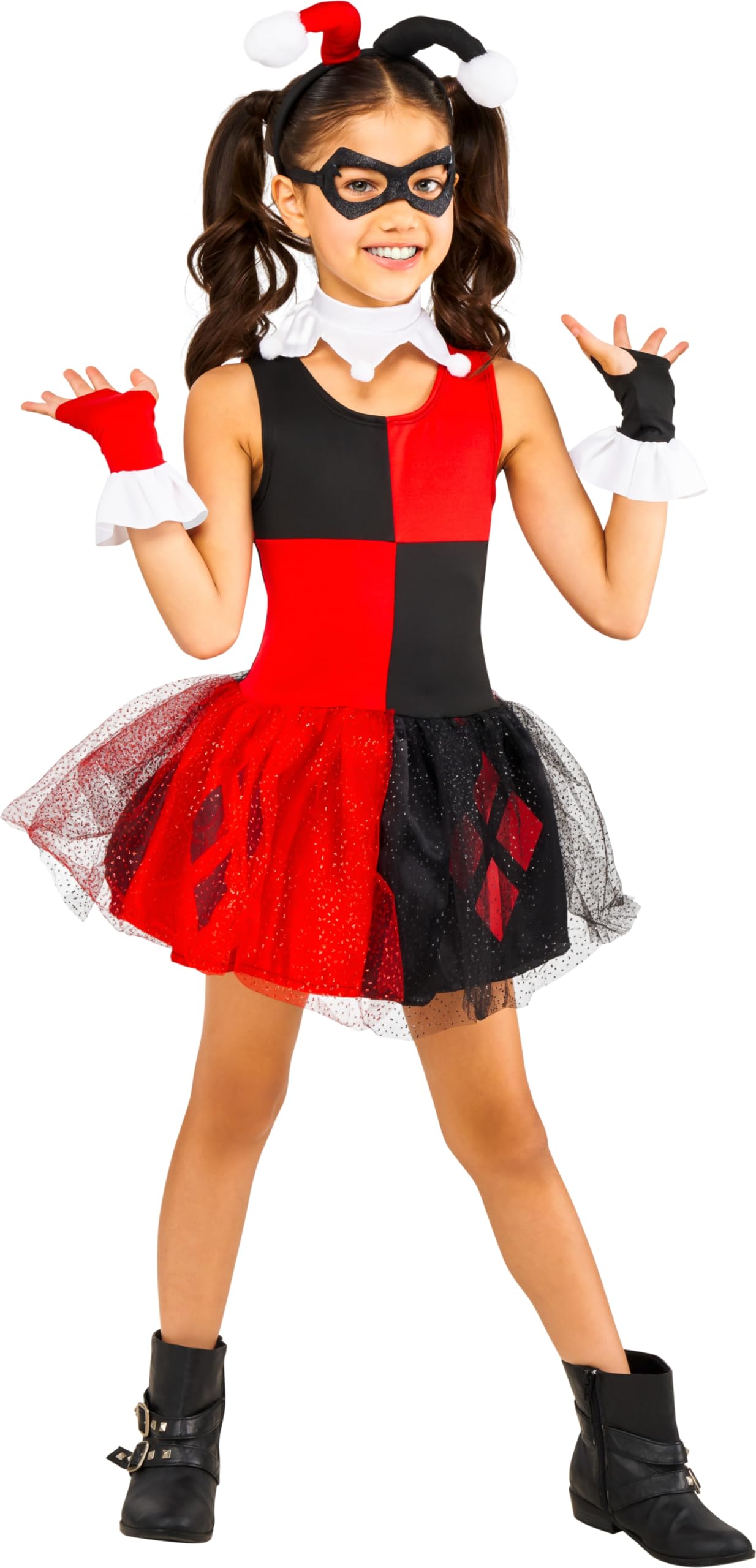 Rubies Official DC Villain Harley Quinn Child's Costume, Tutu Dress, Child's Size Medium Age 5-7 Years Halloween