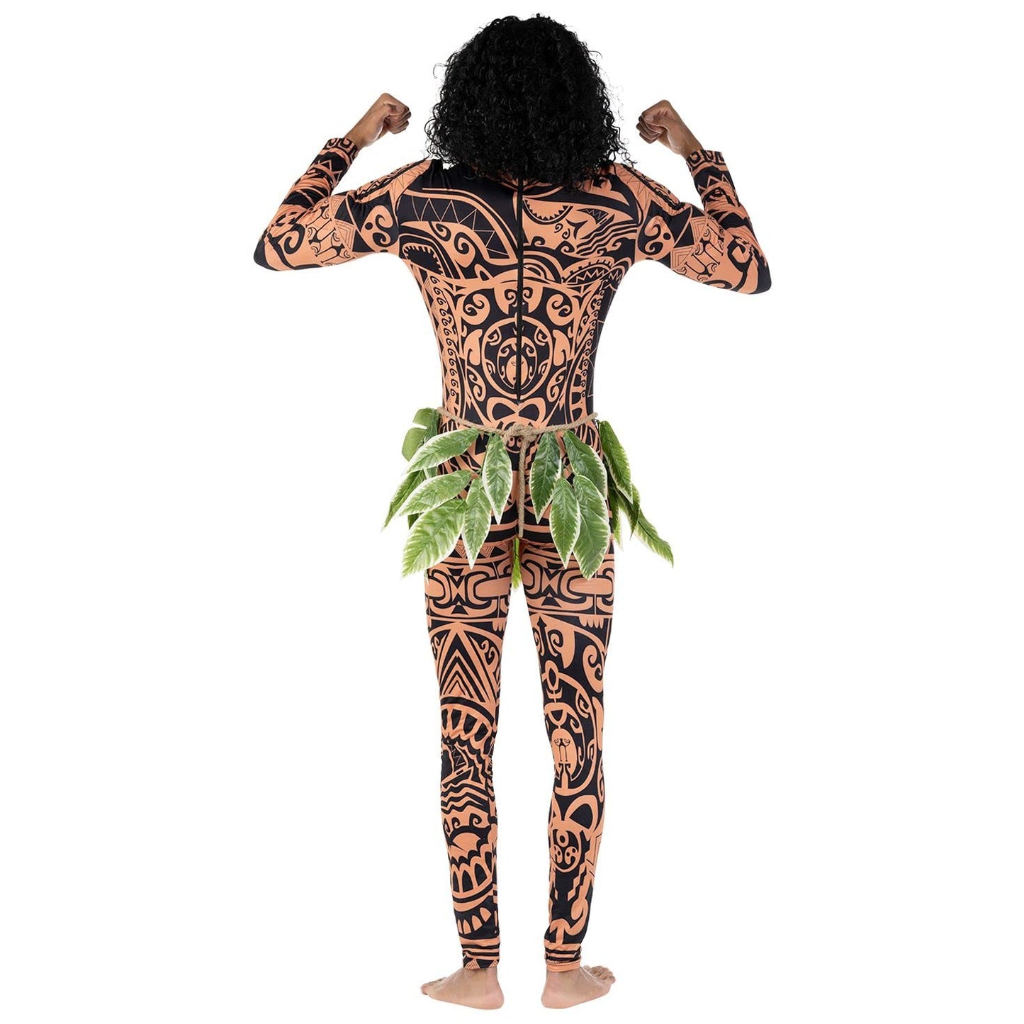 Polynesian Costume Adult Men - Hawaiian Fancy Dress - Leaf Costume