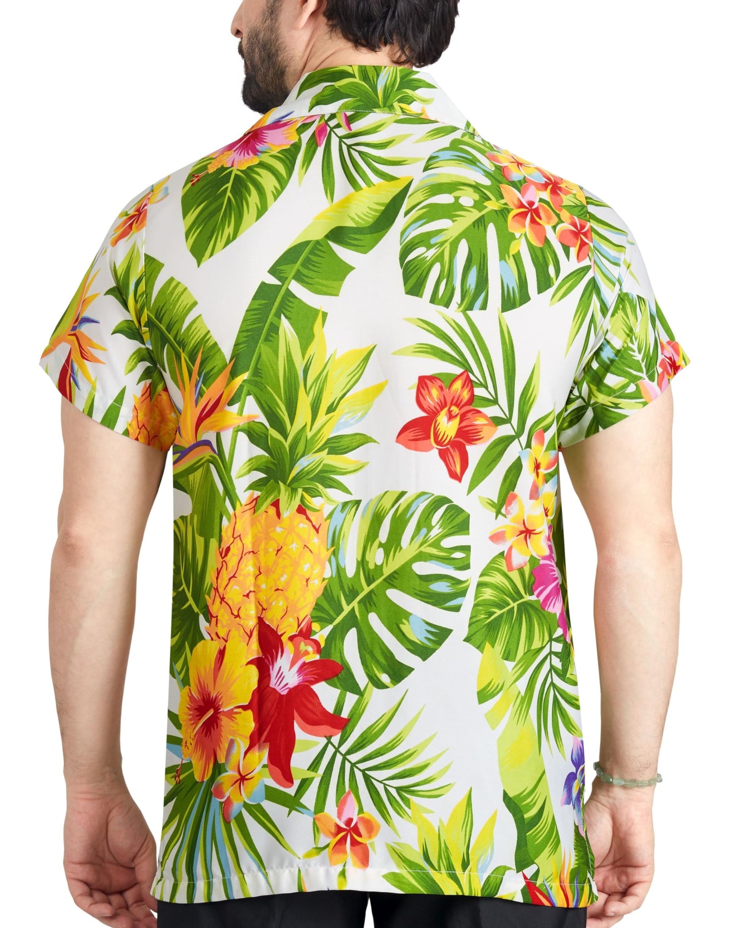 Men's Regular Fit Classic Short Sleeve Casual Floral Hawaiian Shirt