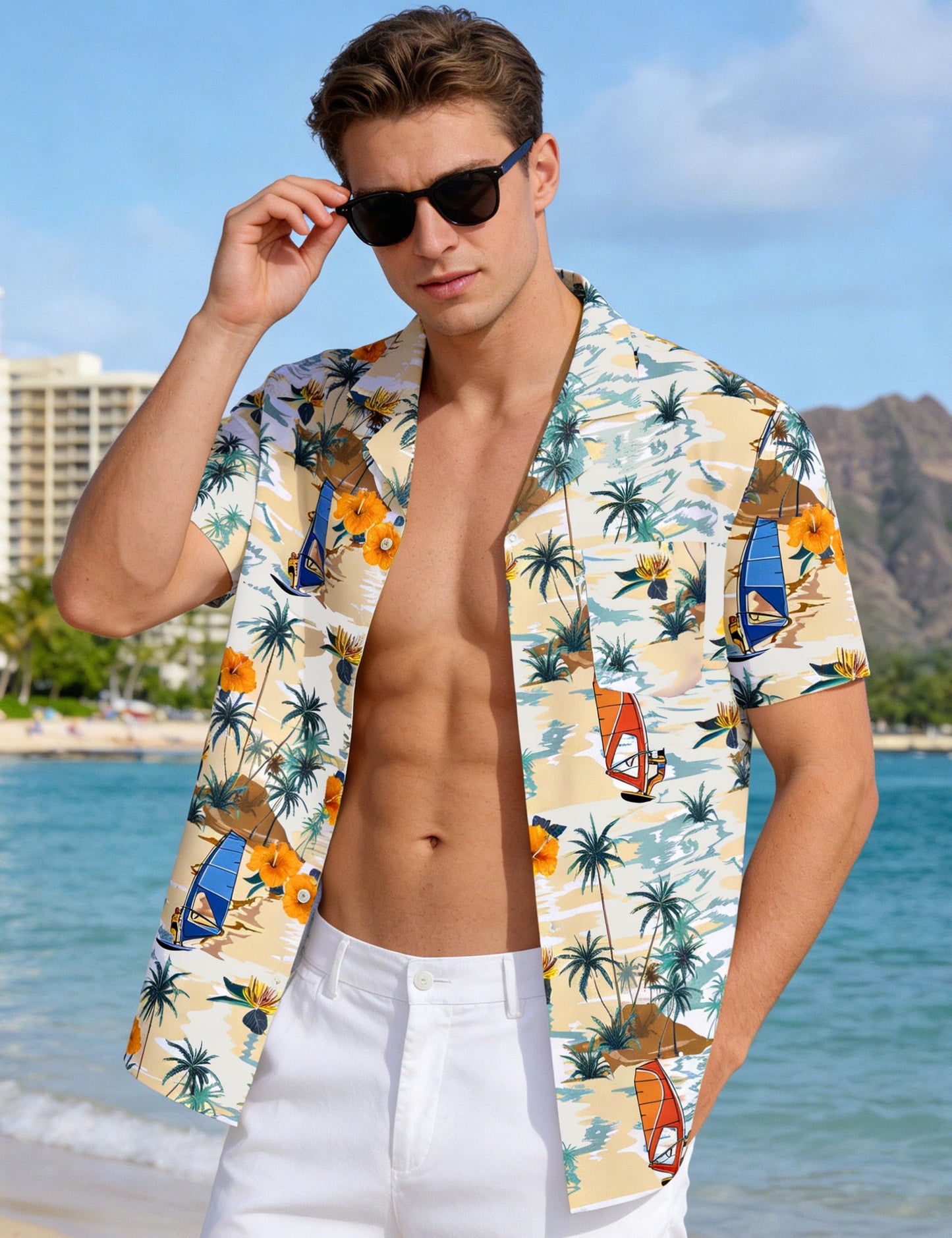 Men's Hawaiian Shirt Short Sleeve - Casual Button Down Shirts