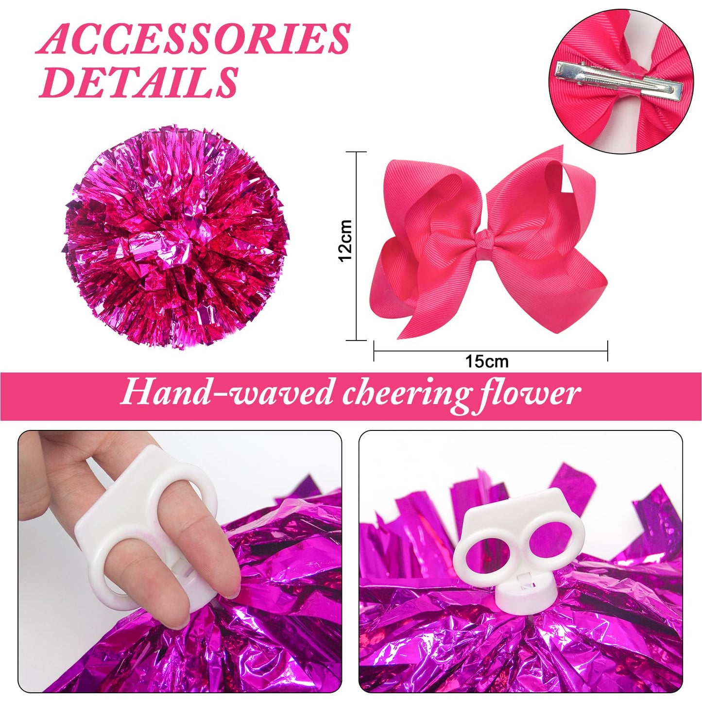 keaiyouhuo Cheerleader Costume for Kids Cheerleading Outfits Girls Movie Halloween Party Fancy Dress Up Uniform Outfit