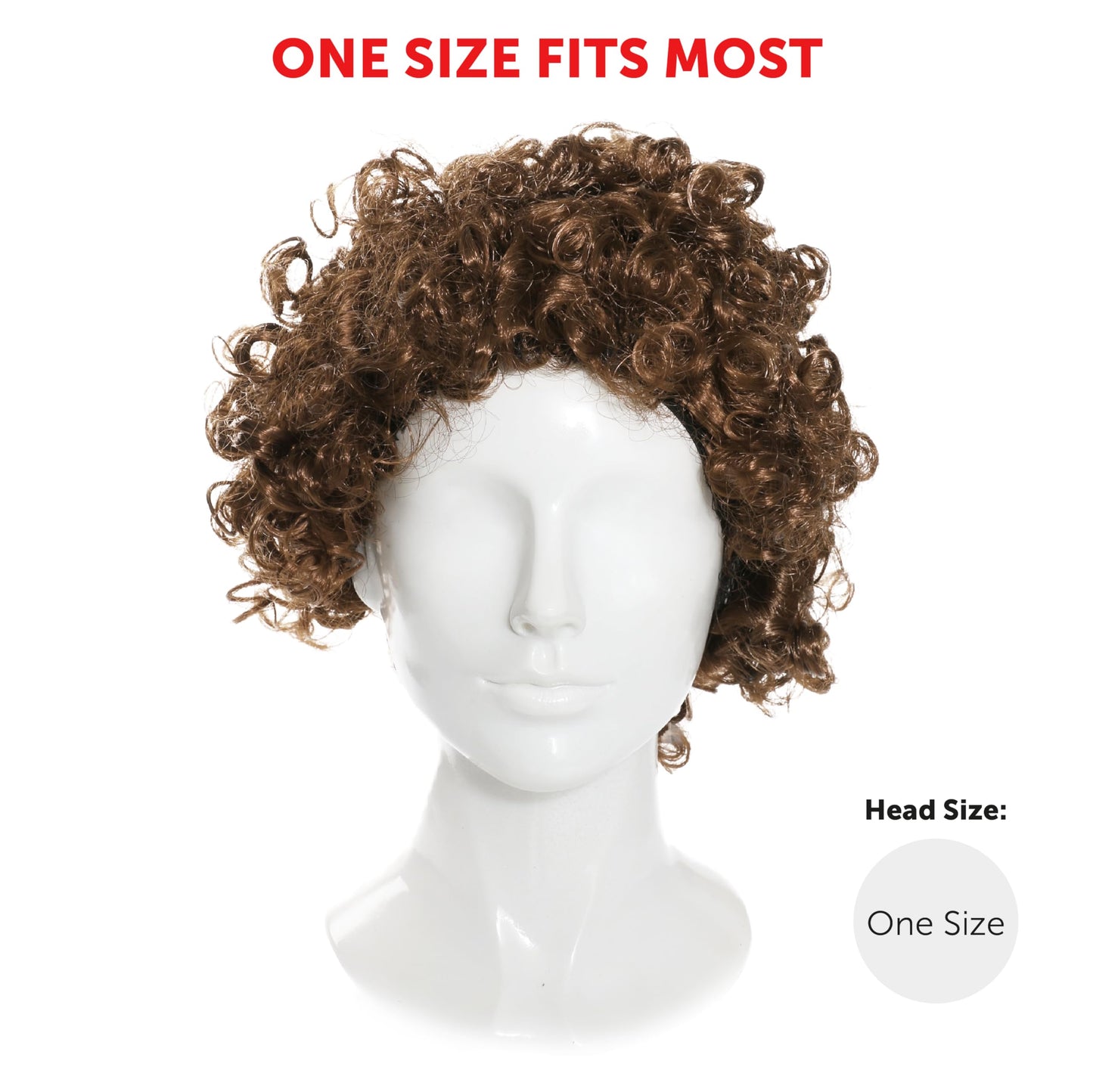 Retro Loner Costume - White 'vote for Pedro' T-Shirt - Brown Curly (image 7)