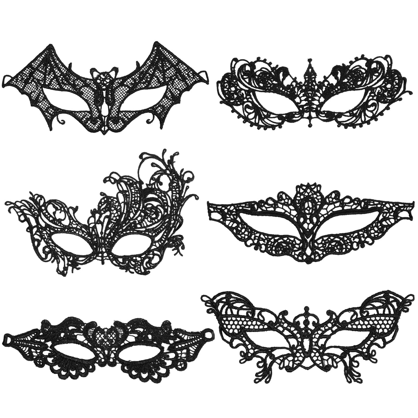 Masquerade Mask for Women - Lace Venetian Party Sexy Eye Mask (image 8)