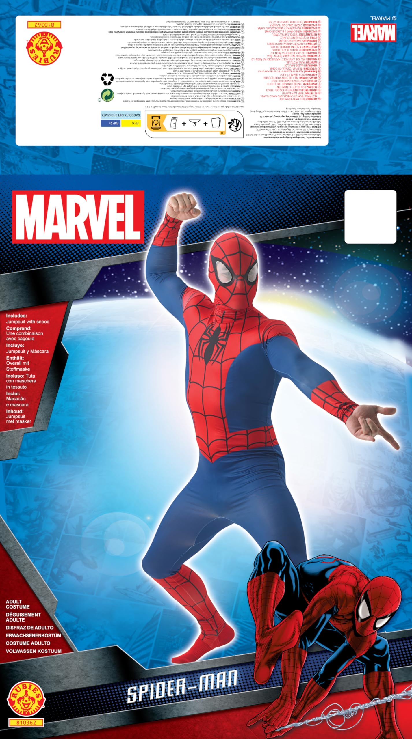 Official Spiderman Deluxe - Adult Costume Halloween