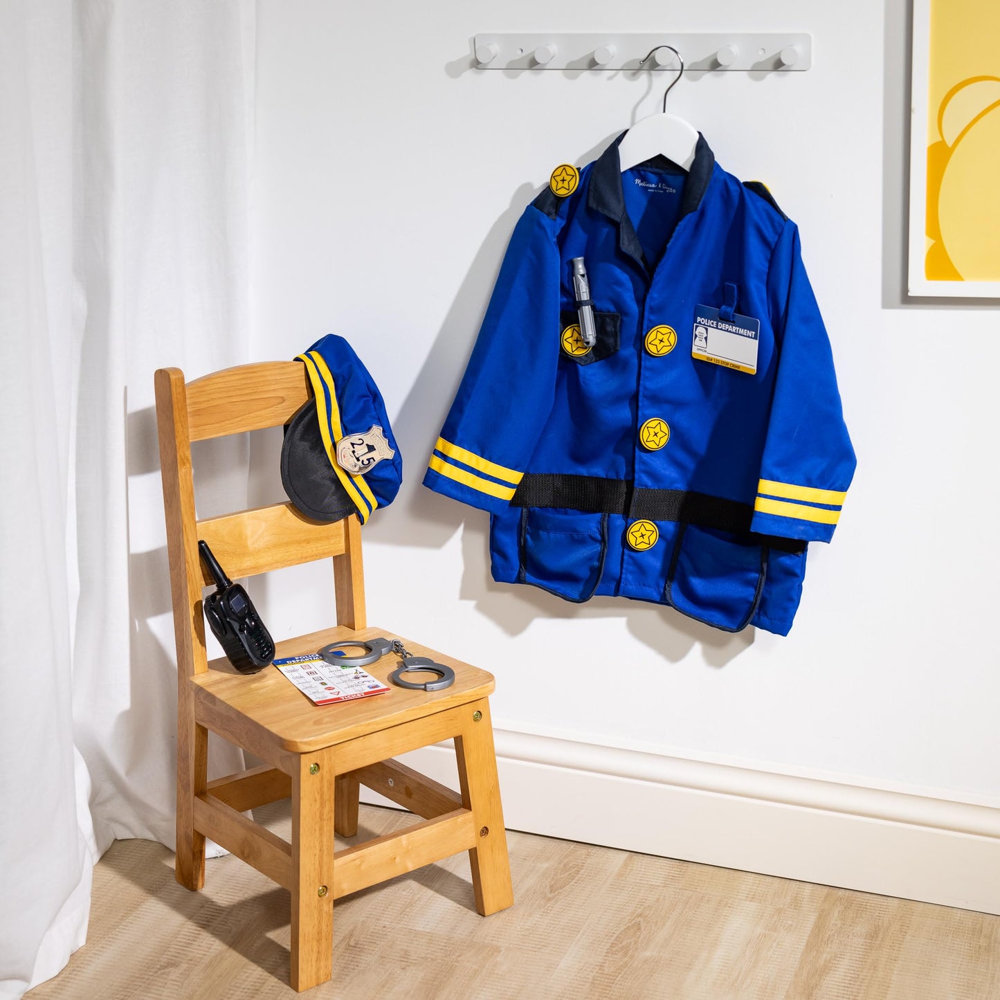 Melissa & Doug Police Officer Role Play Costume Dress-Up Set (8 pcs)
