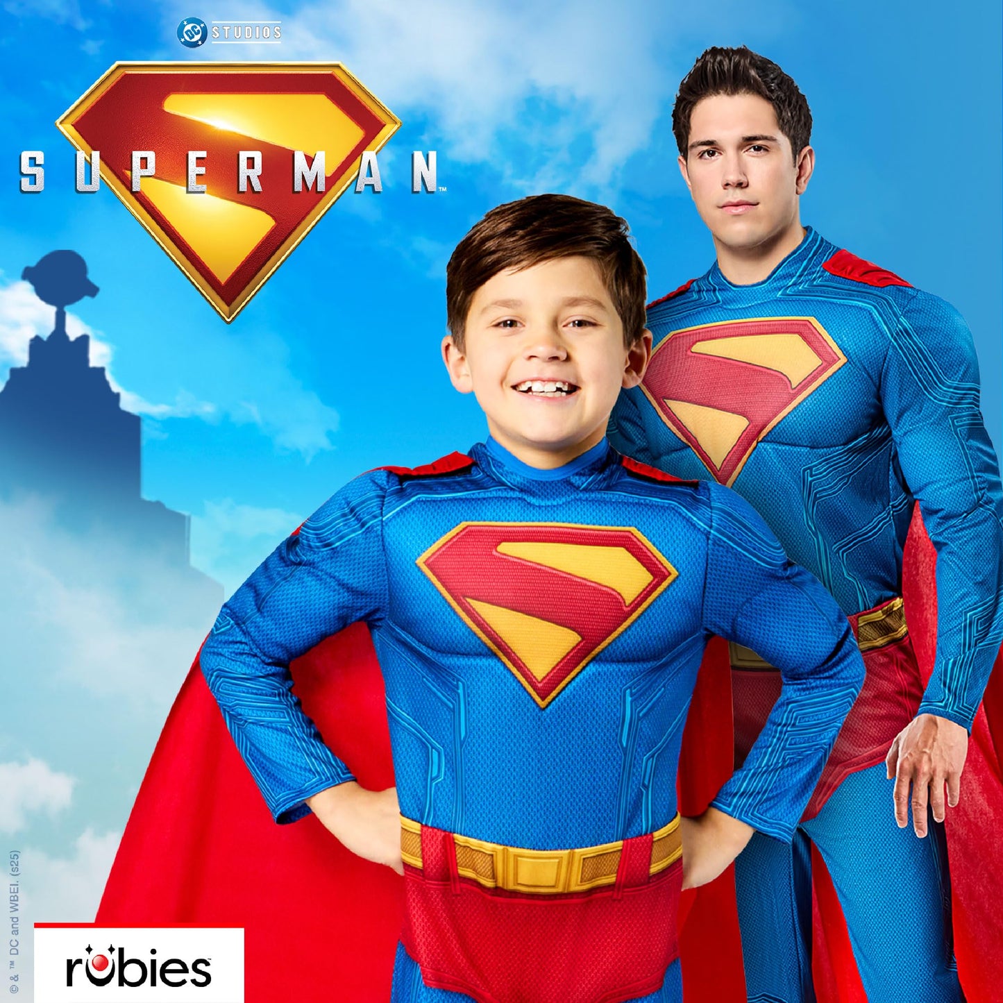Official DC Deluxe Superman Costume - Adult Superhero Fancy Dress