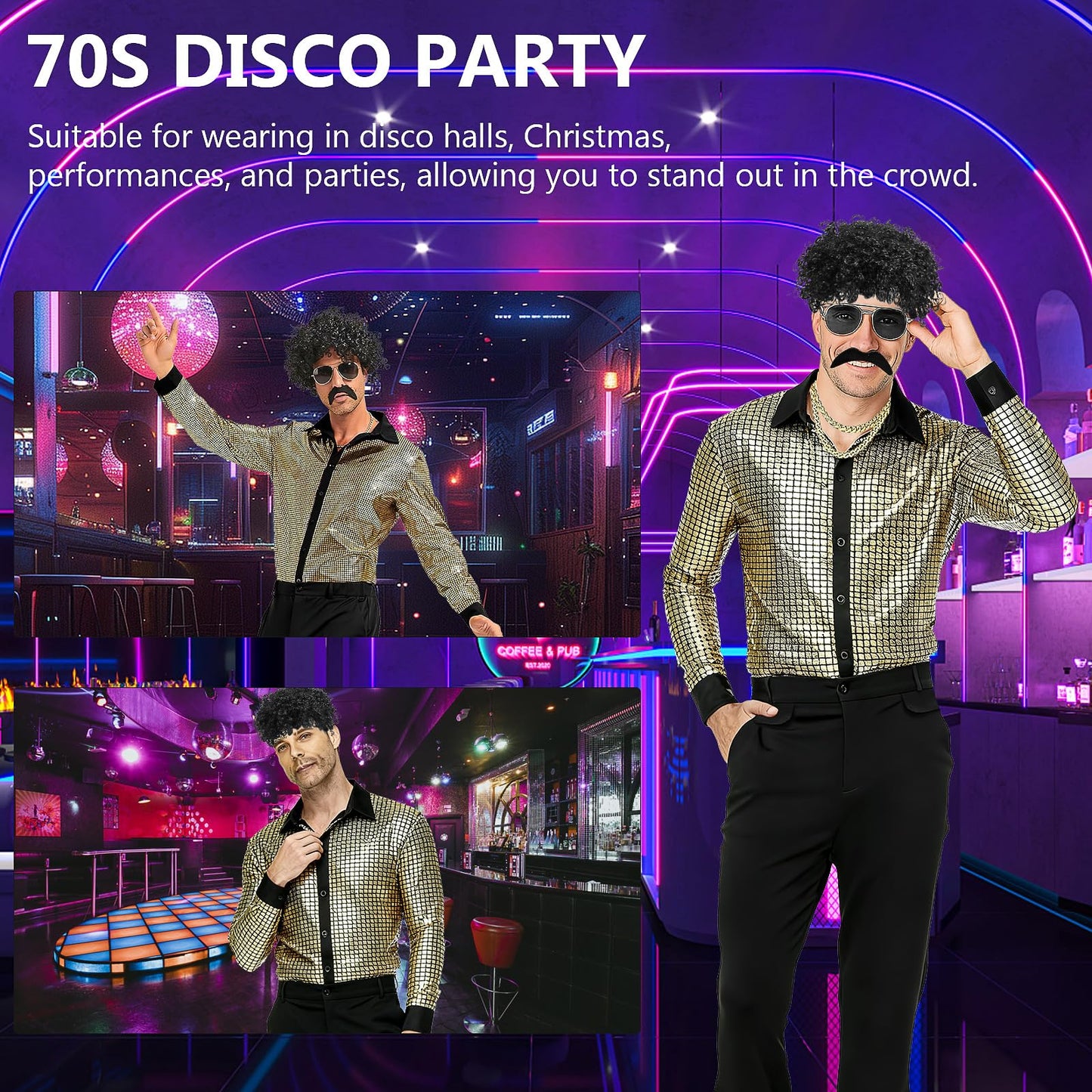70s Fancy Dress Mens Pimp Costume - Disco Outfit for Men - Costume (image 7)