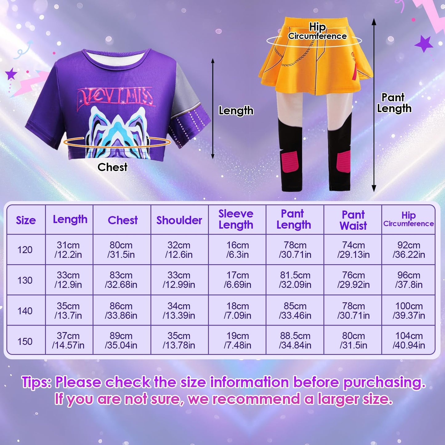 Costume for Girls Kids Outfit- K Pop Costume Anime Movie Pop Singer