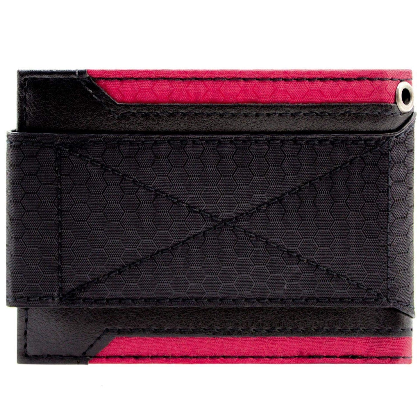 Antihero Metal Face Badge Triple Buttoned Wallet Bi-Fold Id & Card