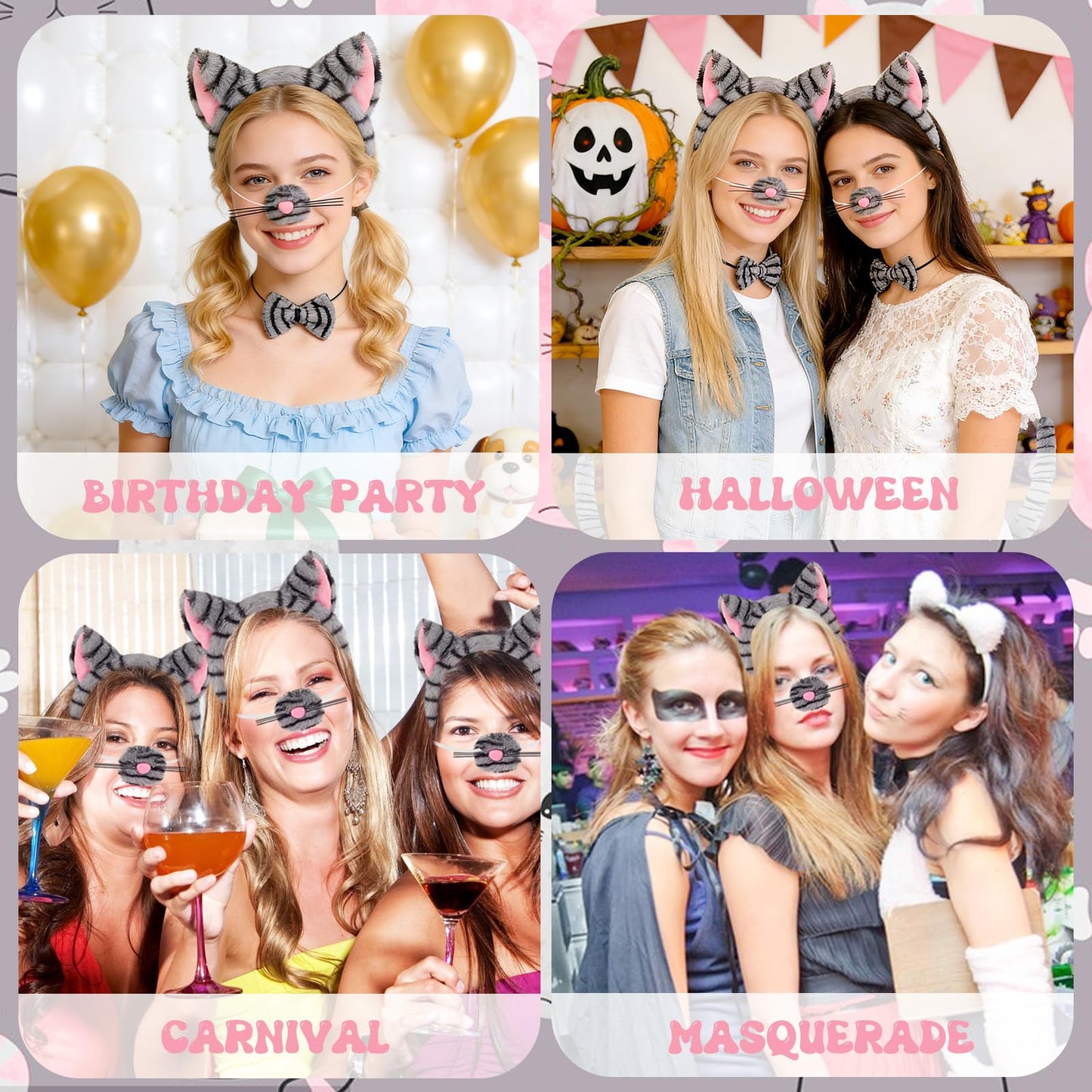 Cat Costume Accessories Set - Funny Animal Cosplay Set Includes (image 7)