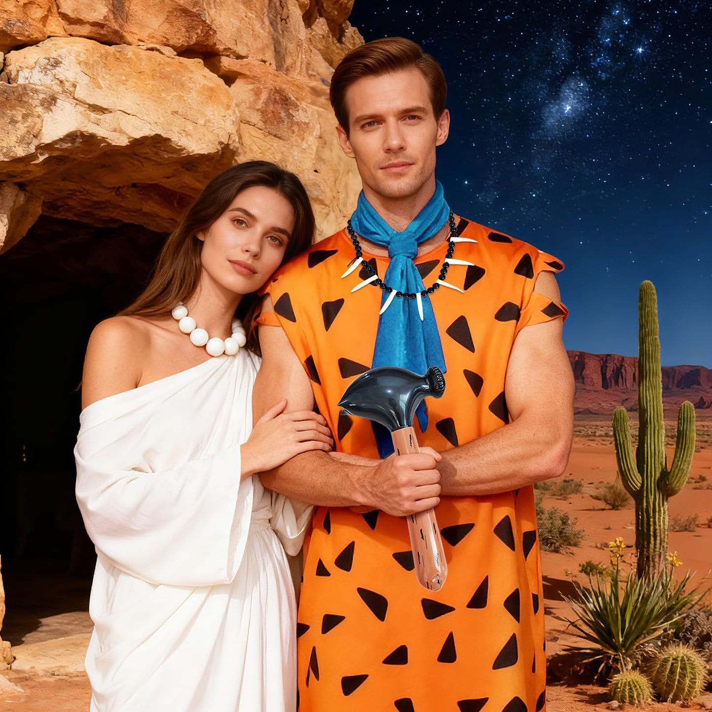 Caveman Costume Set for Adults - Stone Age Halloween Outfit