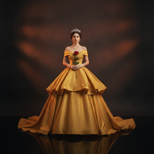 Belle yellow ball gown princess fancy dress