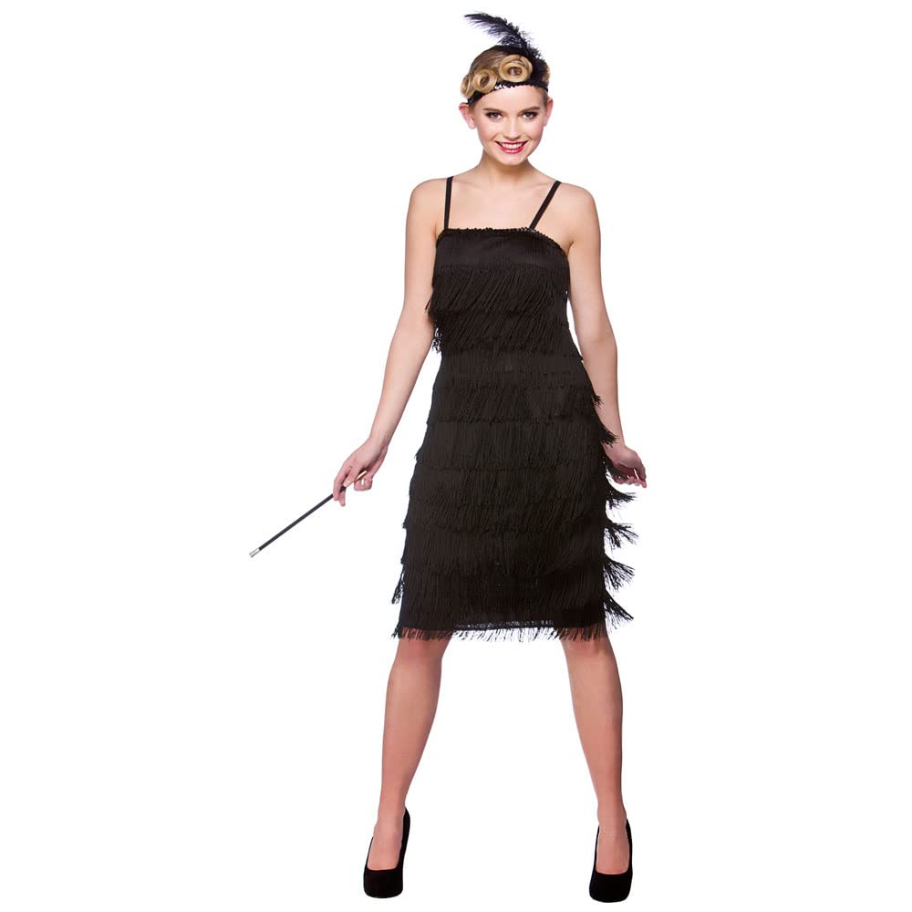 Wicked Costumes Adult Womens Jazzy Flapper Fancy Dress Costume – 1920s Charleston Gatsby Style Dress Retro Roaring Twenties Party Outfit - Medium (UK 14-16)