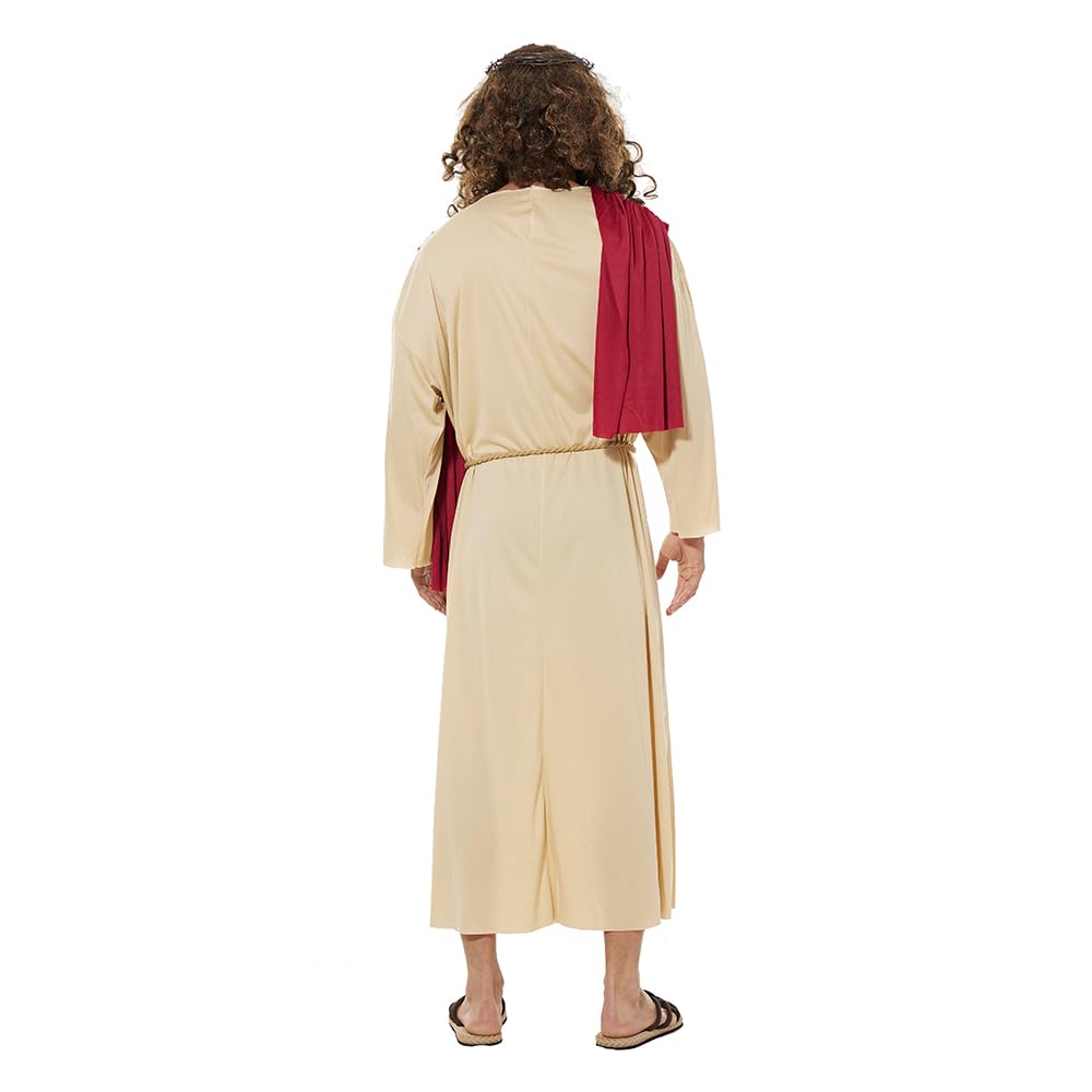 EraSpooky Adult Jesus Costume Men's Biblical Religious Saint Robe Halloween Party Role Play…