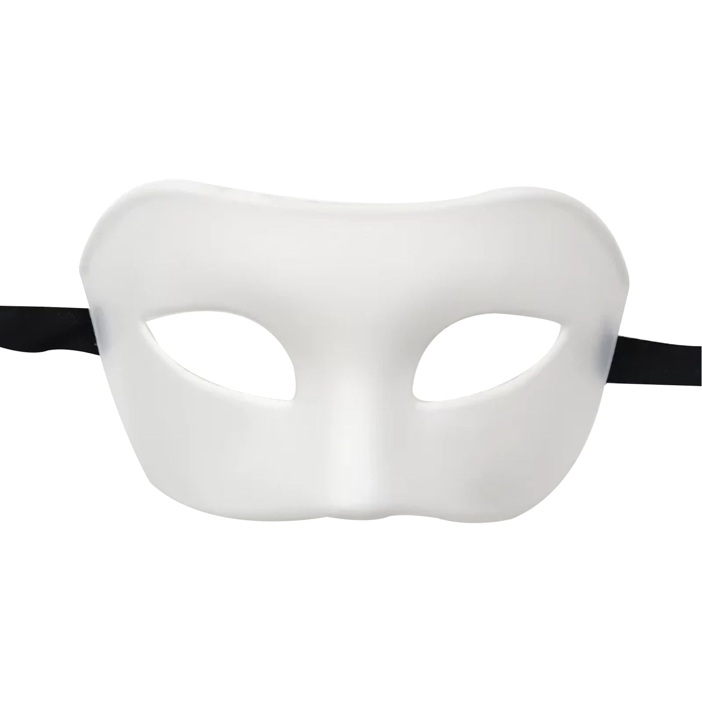 Vyqrx White Masquerade Mask for Adults – Classic Venetian Style Half Face Costume Mask for Men & Women, Halloween Fancy Dress Party Accessory, Cosplay & Carnival Eye Mask (White)
