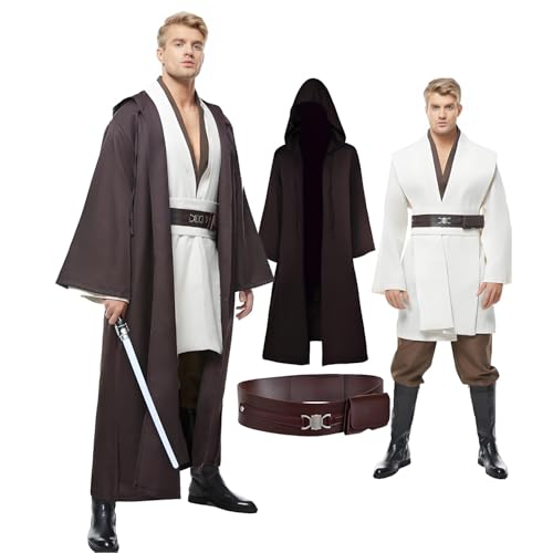 Adult Obi-Wan Kenobi Jedi robe costume from Star Wars in brown, Cosplaysky