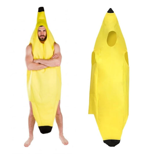 Hilarious yellow banana jumpsuit for adults