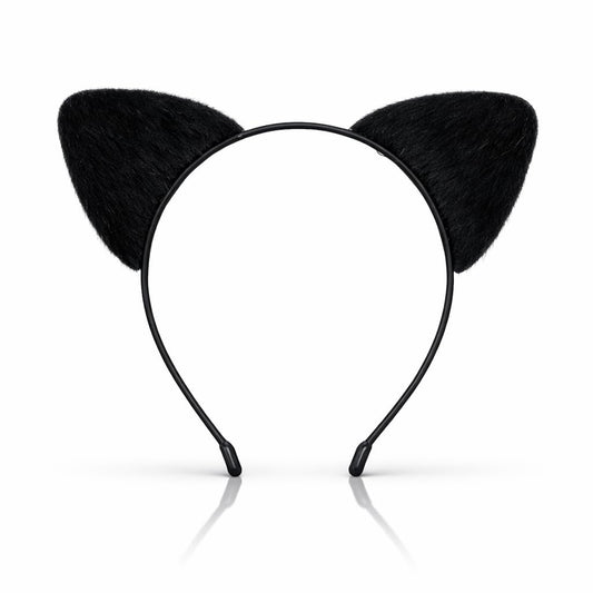 Black Fancy Dress Cat Ears for Adults or Kids Fur Ears Wolrd Book