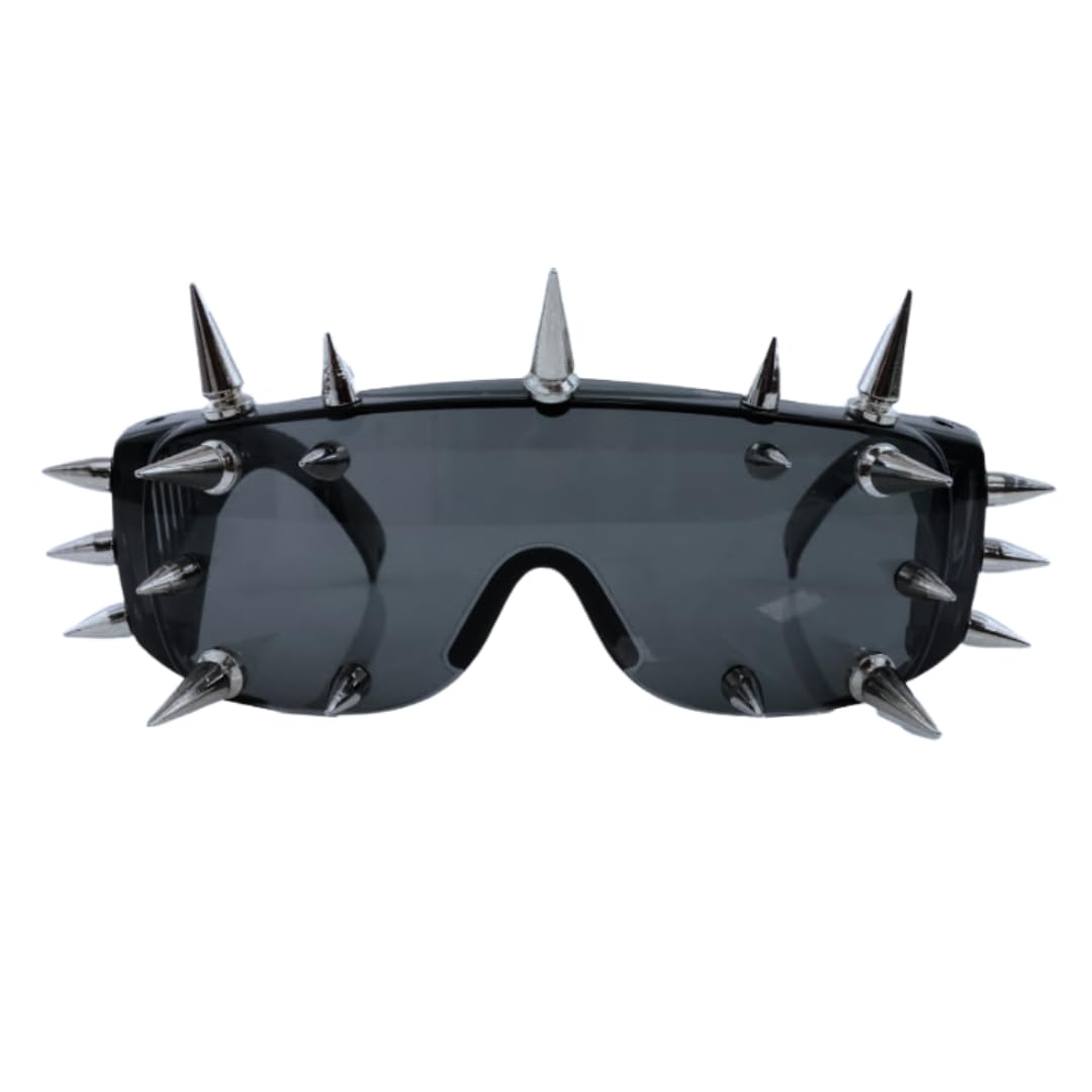 Lady G Costume Punk Spike Black Sunglasses with Short Blonde Bob
