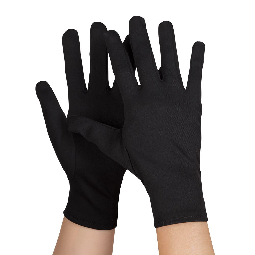 Boland Adult Unisex Clown Gloves. Fancy Dress Costume Accessory, Outfit, World Book Day, Halloween, Carnival, Circus, One Size (Black)