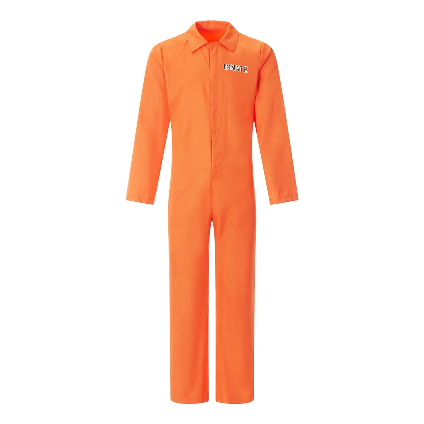 Orange Prison Jumpsuit Costume Women Men Jail Jumpsuit Halloween Costumes Couples Matching Prisoner Cosplay Outfits (Female, XL)