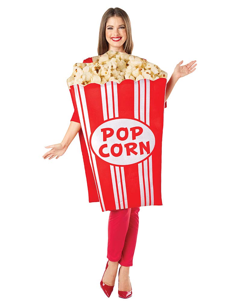 Popcorn Costume for Unisex Adults - Funny Food Cosplay Fancy Dress