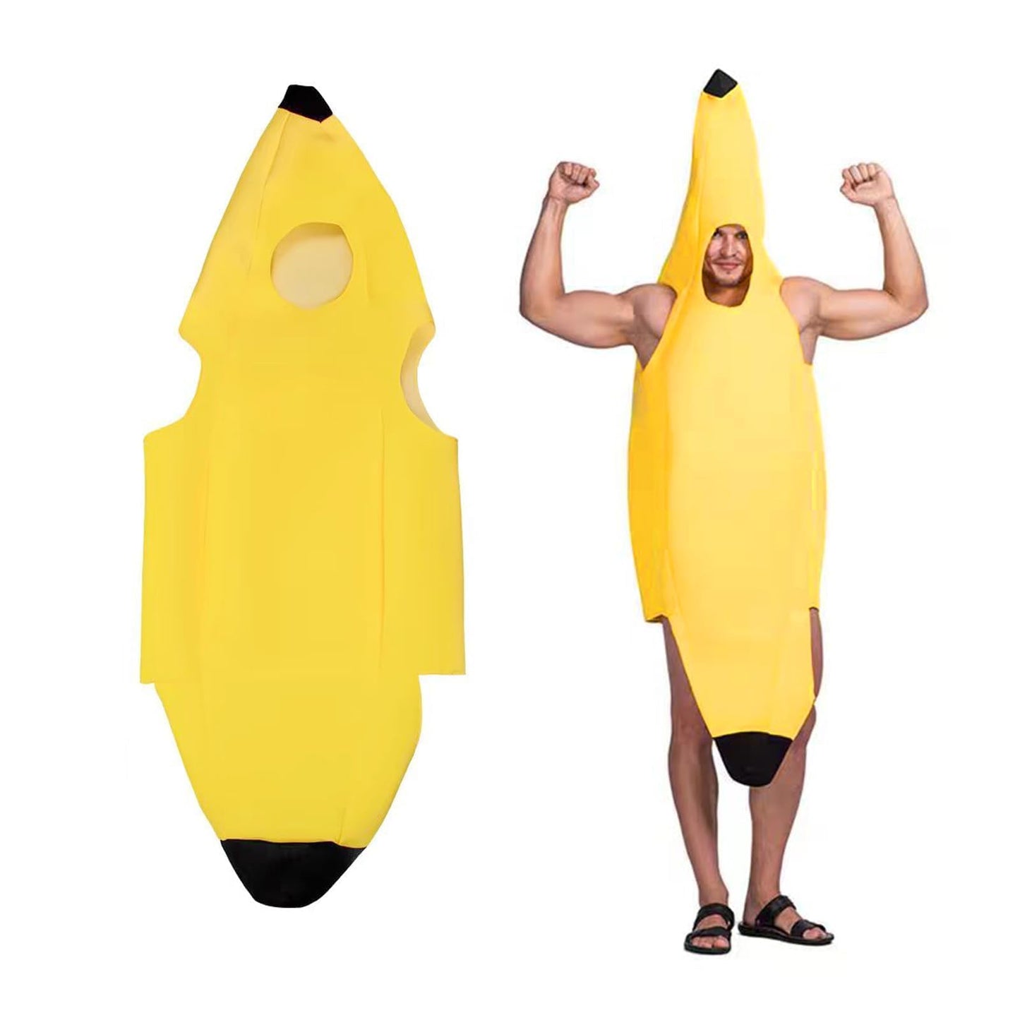 JBLJDWD Banana Costume, Adult Halloween Costumes, One Size Fits Most, Lightweight and Comfortable Banana Costume Adult, Easy to Wear and Remove Funny Costume for Adults